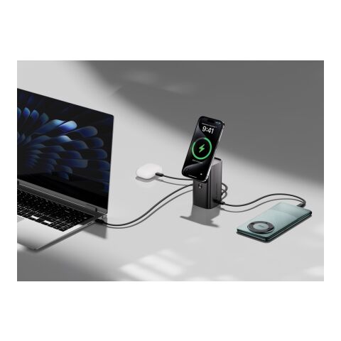 Urban Vitamin Sunnyvale 100 W 15 000 mAh magnetisk powerbank stenkol | Inget reklamtryck | Inte tillgängligt | Inte tillgängligt