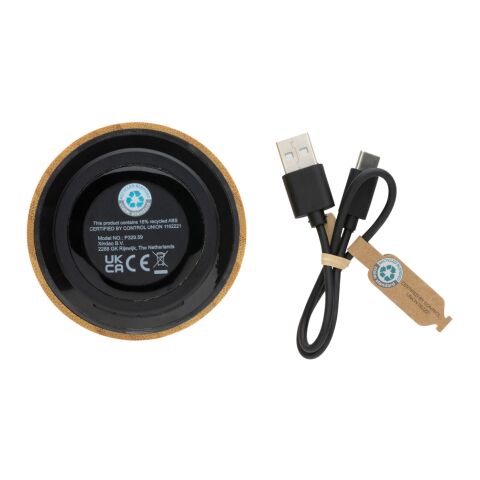 3W trådlös högtalare FSC® bambu och RCS svart | Inget reklamtryck | Inte tillgängligt | Inte tillgängligt