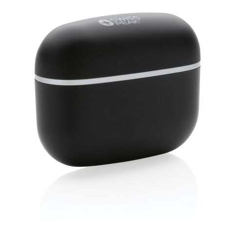 Swiss Peak TWS hörlurar 2.0 RCS återvunnen plast svart | Inget reklamtryck | Inte tillgängligt | Inte tillgängligt