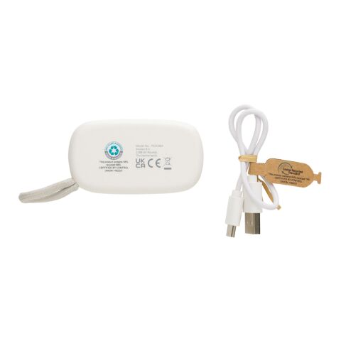 TWS öronsnäckor i RCS återvunnen plast och FSC® bambu vit | Inget reklamtryck | Inte tillgängligt | Inte tillgängligt