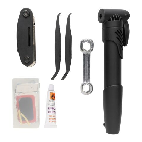 Reparationskit för cykel 17 delar svart | Inget reklamtryck | Inte tillgängligt | Inte tillgängligt