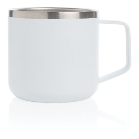 Stainless steel campingmugg vit