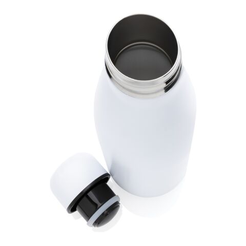 Vakuumisolerad enfärgad flaska i stainless steel vit | Inget reklamtryck | Inte tillgängligt | Inte tillgängligt