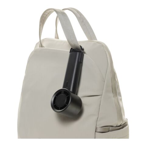 Twist uppladdningsbar bärbar fläkt i återvunnen plast svart | Inget reklamtryck | Inte tillgängligt | Inte tillgängligt