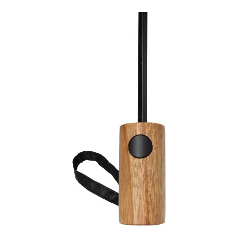 Kaycey 21” AWARE™ RPET Acacia trä mini paraply auto open svart | Inget reklamtryck | Inte tillgängligt | Inte tillgängligt