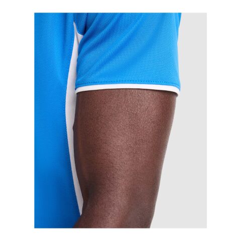 Montmelo kortärmad unisex sportpolo Vit-Svart | 2XL