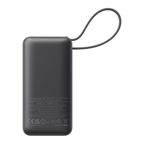 Anker Nano powerbank 30W, inbyggd USB-C kabel svart