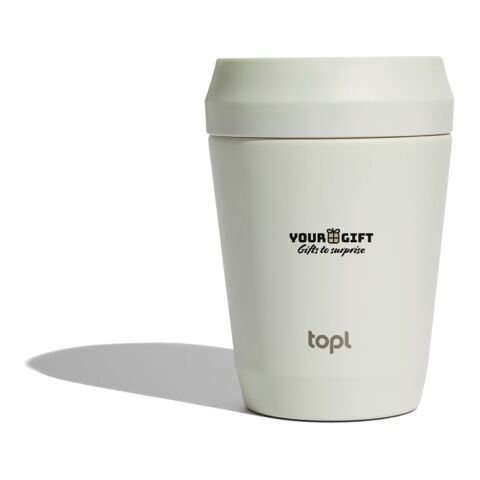 Topl To Go-glas i återvunnet stål Patenterat 360-lock 235 ml brun