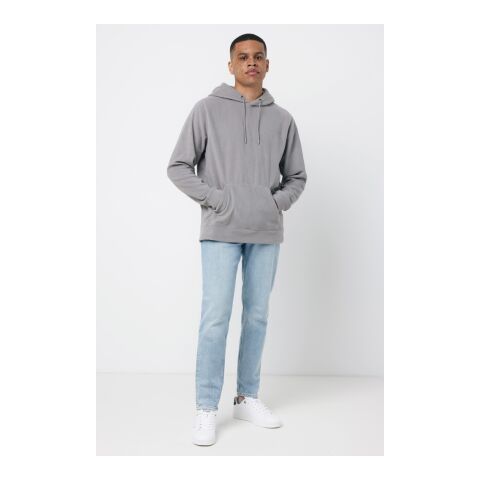 Iqoniq Trivor microfleece hoodie i återvunnen polyester grå | S