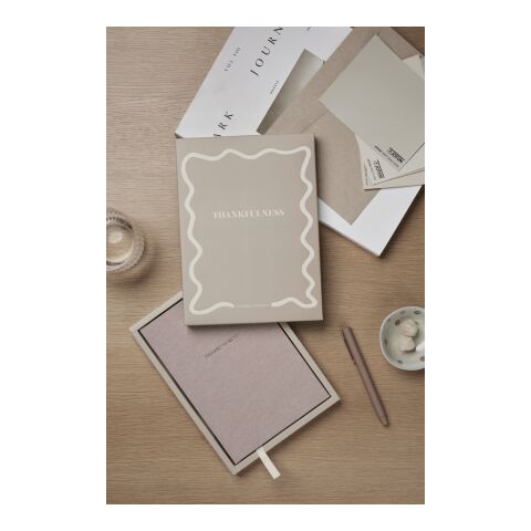 VINGA Thankfulness GRS certifierat papper journal beige | Inget reklamtryck | Inte tillgängligt | Inte tillgängligt