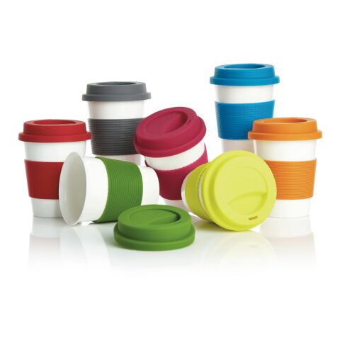 PLA-kaffemugg grön-vit | Inget reklamtryck | Inte tillgängligt | Inte tillgängligt