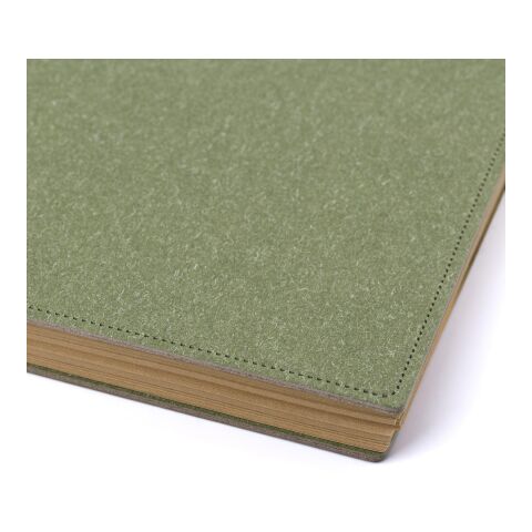 Hård pärm anteckningsbok i återvunnern kartong Caleb Grön | Inget reklamtryck | Inte tillgängligt | Inte tillgängligt