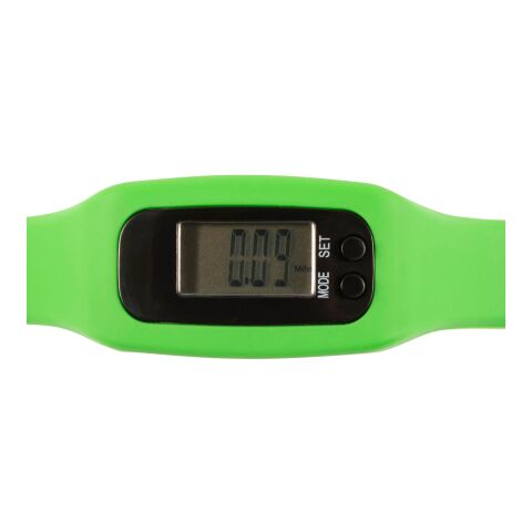 Stegräknare med armband i silikon limegrön