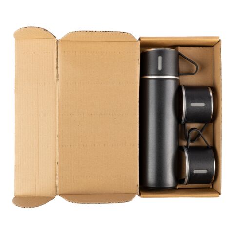 Stainless steel double walled bottle set (420 ml) Herbert Svart | Inget reklamtryck | Inte tillgängligt | Inte tillgängligt