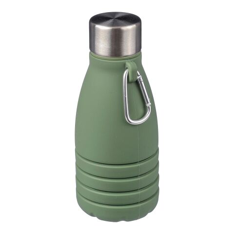 Silicone foldable drinking bottle 550 ml Erin Grå | Inget reklamtryck | Inte tillgängligt | Inte tillgängligt