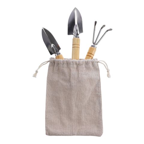 Wooden garden tool set Jeanette beige | Inget reklamtryck | Inte tillgängligt | Inte tillgängligt