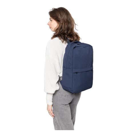 Recycled polycotton (330 gsm) backpack Seraphina Blå | Inget reklamtryck | Inte tillgängligt | Inte tillgängligt