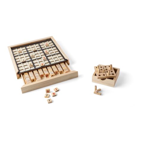 Pine wooden mini Sudoku set Kenza Brun | Inget reklamtryck | Inte tillgängligt | Inte tillgängligt