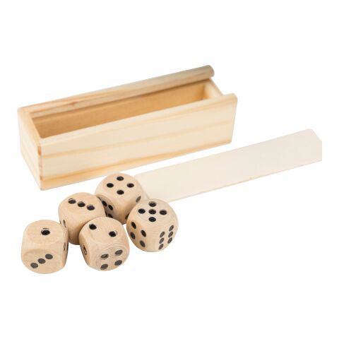 Beech wooden dice set Celine Brun | Inget reklamtryck