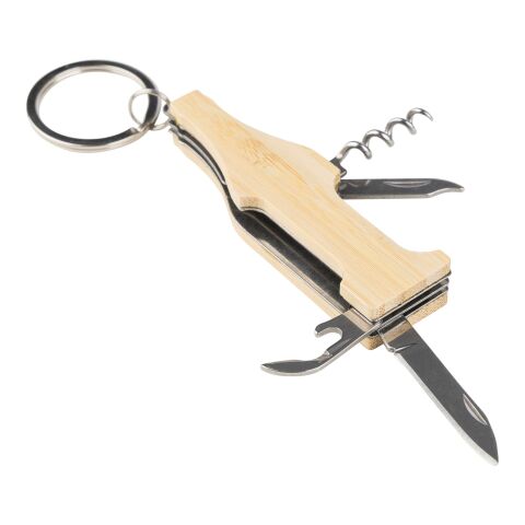 Bamboo multitool keychain Inaya Brun | Inget reklamtryck