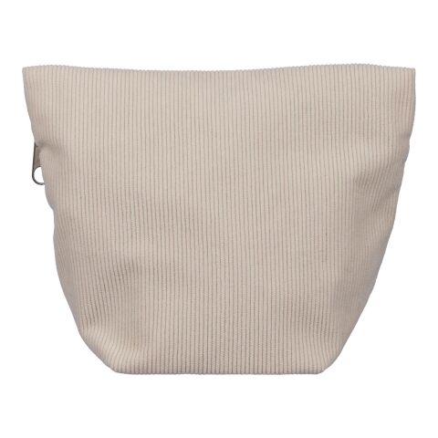 Corduroy zippered cosmetic pouch Tia beige | Inget reklamtryck | Inte tillgängligt | Inte tillgängligt