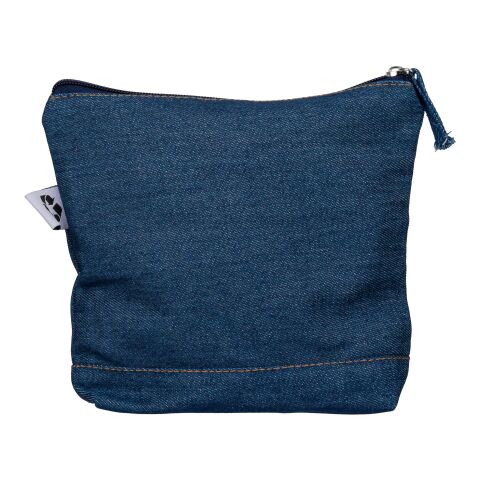 Recycled denim cosmetic bag Orin Blå | Inget reklamtryck