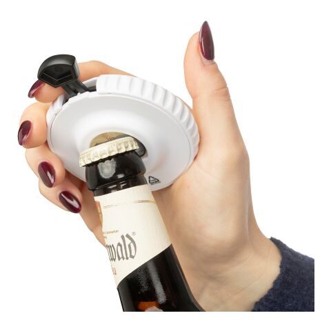 Recycled ABS mechanical dice Cian vit/svart | Inget reklamtryck