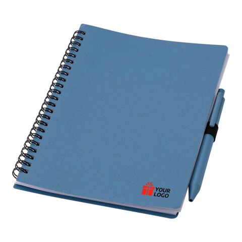 Wheat straw notebook with pen Massimo Blå | Inget reklamtryck | Inte tillgängligt | Inte tillgängligt
