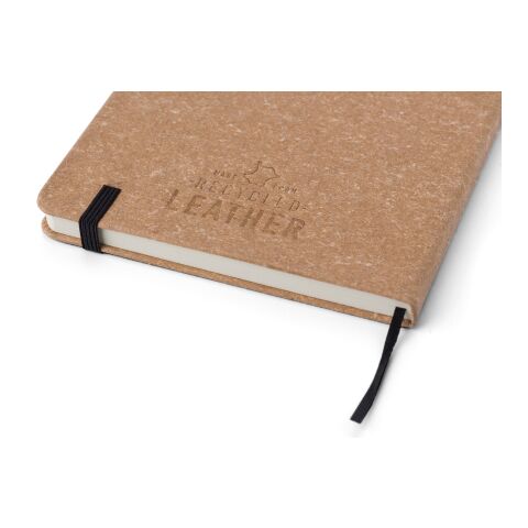 Recycled leather notebook (A5) Gianna Svart | Inget reklamtryck | Inte tillgängligt | Inte tillgängligt