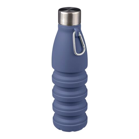 Silicone foldable drinking bottle 550 ml Erin Koboltblå | Inget reklamtryck | Inte tillgängligt | Inte tillgängligt
