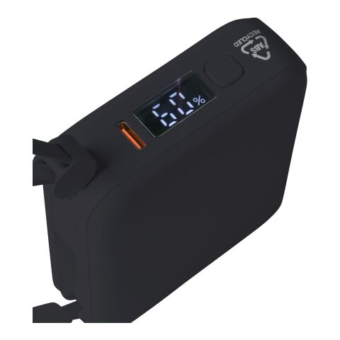 Recycled ABS powerbank Jona Svart