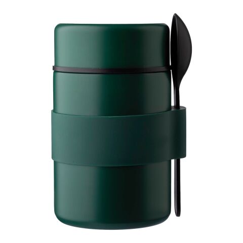 Stainless steel double walled lunch pot Niko Svart