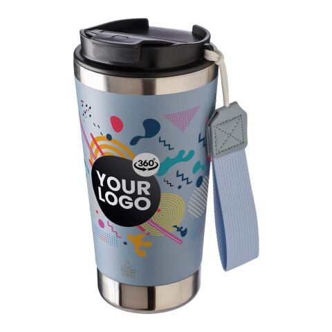 Recycled stainless steel double-walled drinking mug 500 ml Kayla pastel green