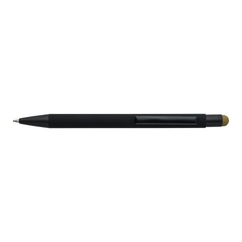 Recycled aluminium rubberized ballpen Formentera Guld