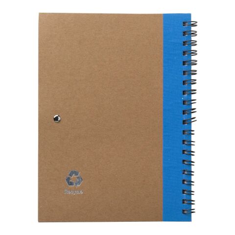 Wire bound notebook with ballpen. Stella Ljusblå