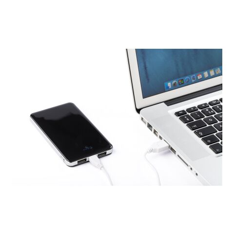 Powerbank i ABS, 5000 mAh Vit | Inget reklamtryck | Inte tillgängligt | Inte tillgängligt