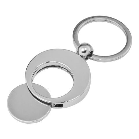 Nyckelring i metall med kundvagnsmynt Silver | Inget reklamtryck | Inte tillgängligt | Inte tillgängligt
