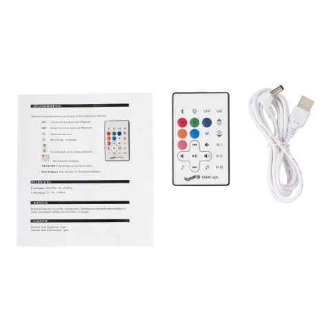 Plastic LED speaker Vit | Inget reklamtryck | Inte tillgängligt | Inte tillgängligt