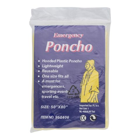 Regnponcho i PVC Orange | Inget reklamtryck | Inte tillgängligt | Inte tillgängligt