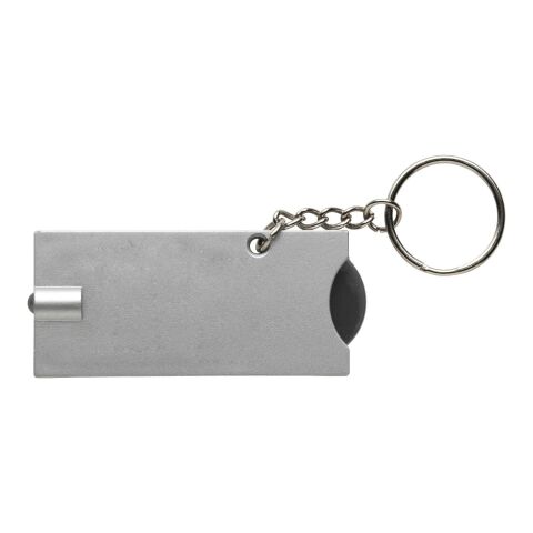 Nyckelring med LED &amp; mynt (€ 0.50) Svart | Inget reklamtryck | Inte tillgängligt | Inte tillgängligt