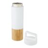 Torne 540 ml vakuumisolerad kopparflaska i rostfritt stål med bambuyttervägg Standard | vit | Inget reklamtryck | Inte tillgängligt | Inte tillgängligt