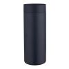 Illuminate 650 ml vattenflaska av RCS-certifierat återvunnet rostfritt stål med dubbelvägg, med 3 olika lock Standard | Marinblå | Inget reklamtryck | Inte tillgängligt | Inte tillgängligt