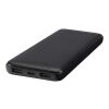 Adhil 10 000 mAh 10 W powerbank av återvunnen plast med två inbyggda kablar Standard | Svart | Inget reklamtryck | Inte tillgängligt | Inte tillgängligt