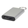 Arcturus 2 000 mAh powerbank i återvunnet aluminium med nyckelring Standard | Silver | Inget reklamtryck | Inte tillgängligt | Inte tillgängligt