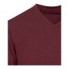 Balfour 200 g/m² kortärmad v-ringad unisex-T-shirt av ekologiskt OCS-material Djup vinröd | 3XS