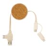 Kork och vete 6-i-1 utdragbar kabel brun | Inget reklamtryck | Inte tillgängligt | Inte tillgängligt