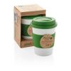 PLA-kaffemugg grön-vit | Inget reklamtryck | Inte tillgängligt | Inte tillgängligt
