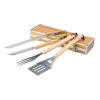 Bamboo barbecue set Brun | Inget reklamtryck | Inte tillgängligt | Inte tillgängligt