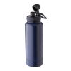 Stainless steel double-walled drinking bottle 1000 ml Nathaniel Svart | Inget reklamtryck | Inte tillgängligt | Inte tillgängligt