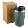 Recycled stainless steel travel mug (400 ml) Chiara Vit | Inget reklamtryck | Inte tillgängligt | Inte tillgängligt